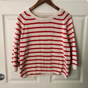 [Women's M] PART TWO Cashmere Cotton Breton Stripe Sweater Nautical Preppy